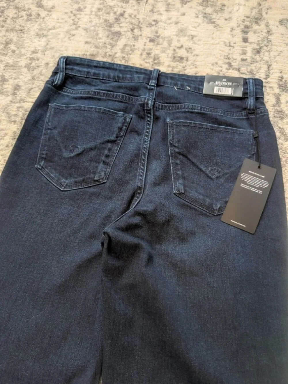 NWT Hudson Jeans Sz 8 29 Obscurity Blue Straight Leg Stretch Dark Wash H0325-01 - Picture 6 of 9
